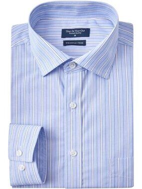 Year In Year Out Wrinkle Free Dress Shirt for Men Regular Fit Long Sleeve